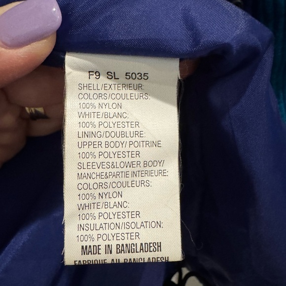 Columbia Vintage 90s Purple Black Ski Jacket Women’s S Teal Trim - Picture 15 of 17